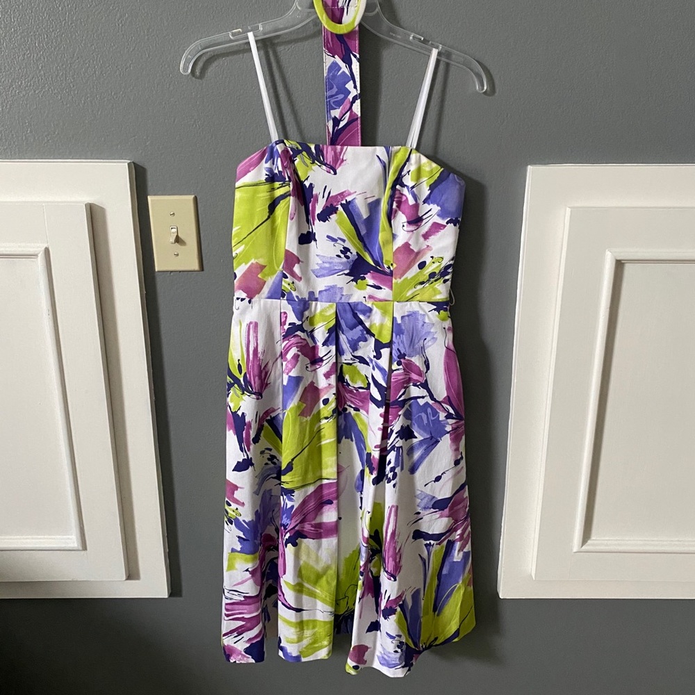 Madison Floral Strapless Dress with Belt